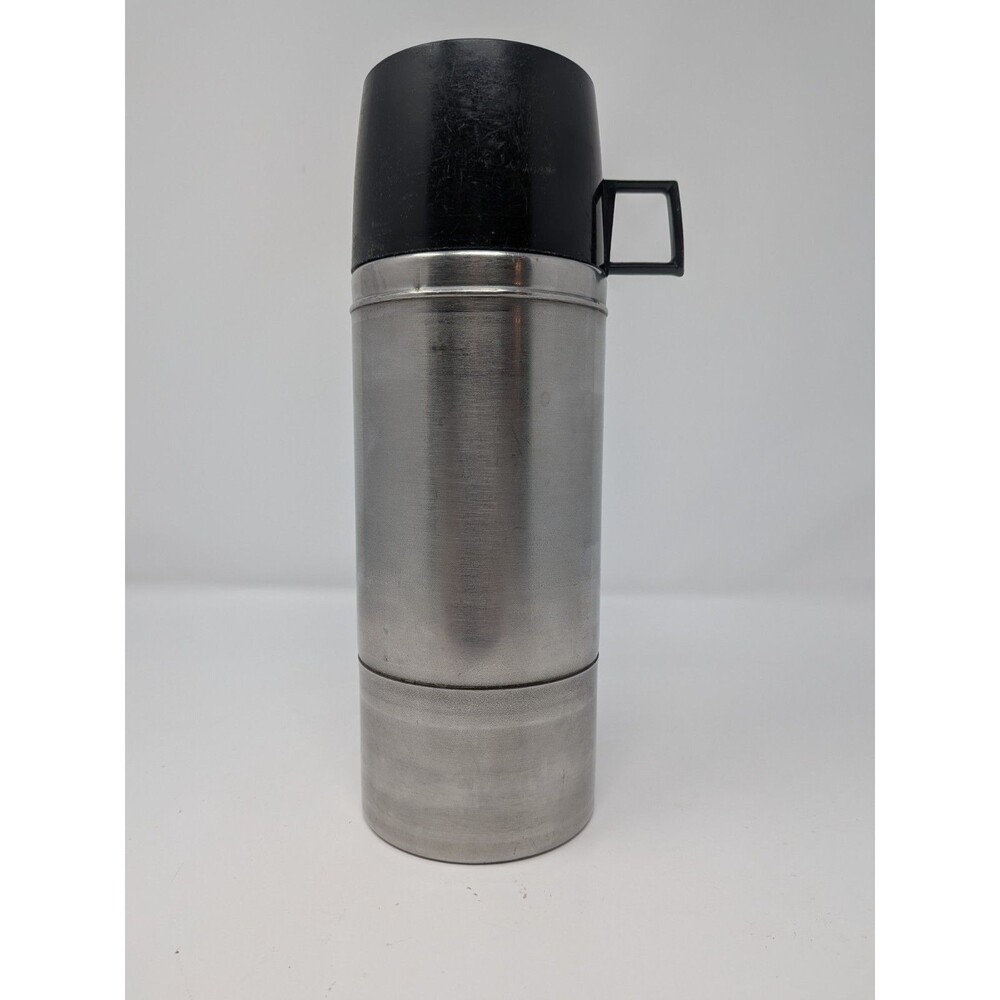 Vintage Thermos King-Seeley 2264 Stainless Pint Vacuum Bottle USA 1960s 1970s